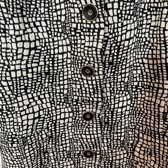 Chico's jacket black and white geometric snake skin XL sz 3 - Picture 5 of 7